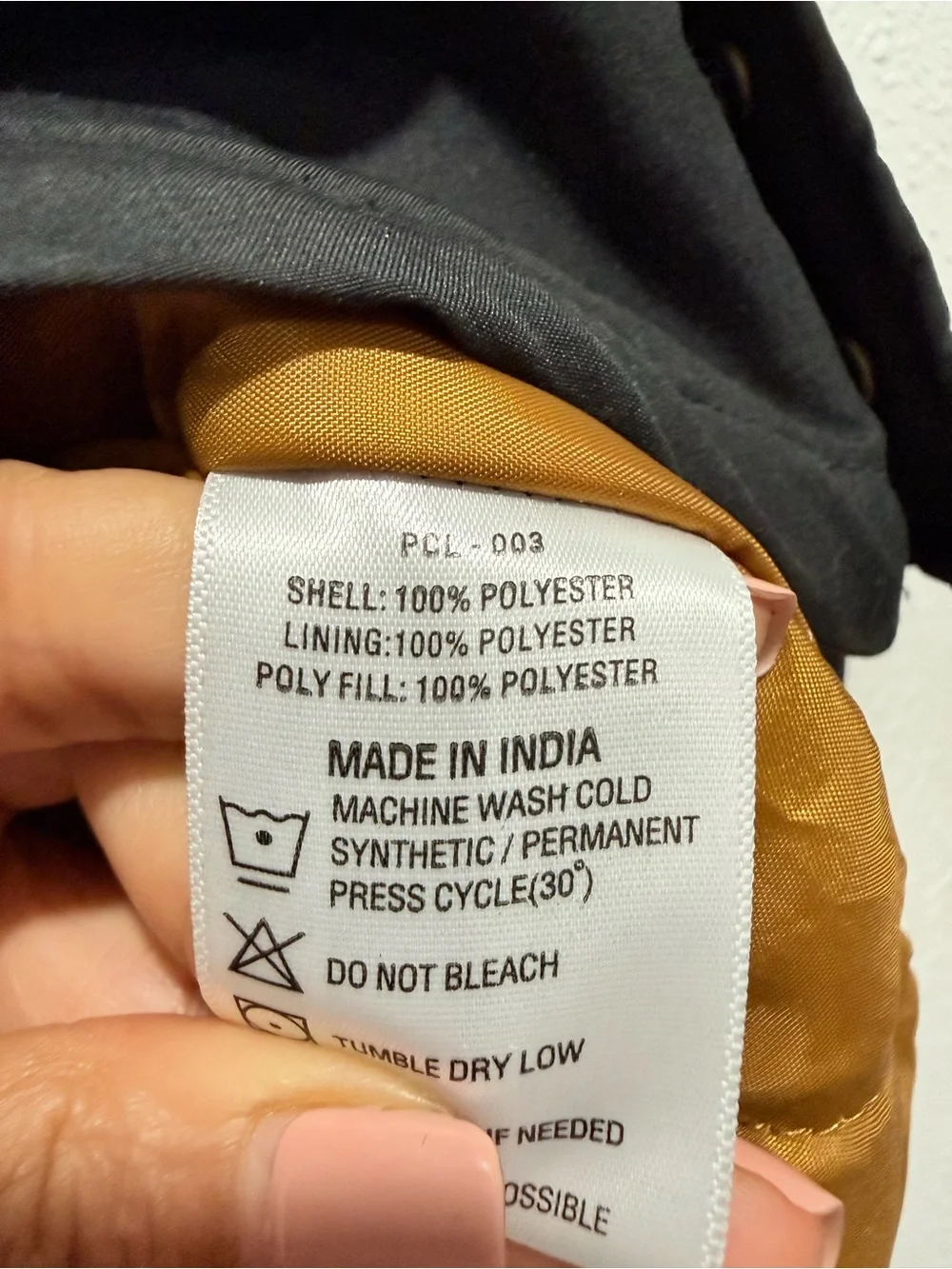 Levi's Dark Gray Quilted Vest with Yellow Trim S